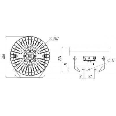 Светильник Wheel 150/Д/750/01/P IP65 кронштейн Светильник Wheel 150/Д/750/01/P IP65 кронштейн