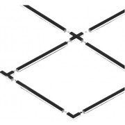Светильник X-образный LIGHTING 1010 12/6500К 180х180х58 черный