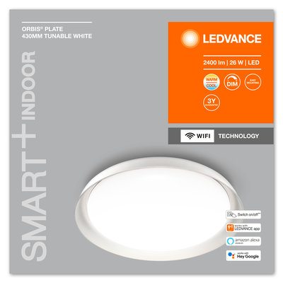 Светодиодный светильник Smart WiFi ORBIS PLATE RD430 TW WT Светодиодный светильник Smart WiFi ORBIS PLATE RD430 TW WT