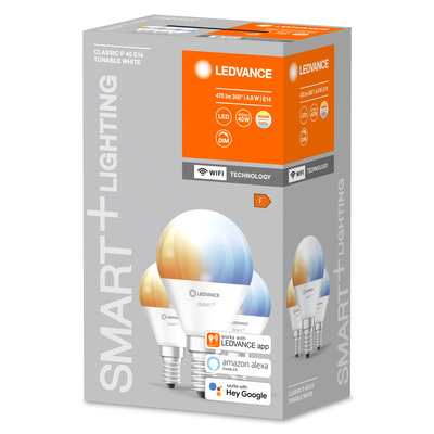 Светодиодная лампа Smart+WiFi Mini Bulb Tunable White 40 5W/2700-6500K (x3) E14 Светодиодная лампа Smart+WiFi Mini Bulb Tunable White 40 5W/2700-6500K (x3) E14