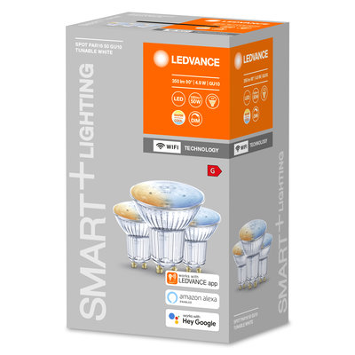 Светодиодная лампа Smart+WiFi Spot GU10 Tunable White 5W 220-240 V 45° Светодиодная лампа Smart+WiFi Spot GU10 Tunable White 5W 220-240 V 45°
