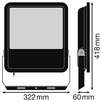 Прожектор FL PFM G3 165W/3000K SYM 100 BK Прожектор FL PFM G3 165W/3000K SYM 100 BK