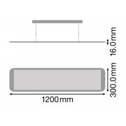 Светильник PANEL D/inD 1200 UGR< 19 36W 3000K WT