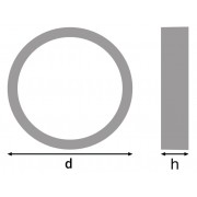 Накладка декоративная Ring 300 WT SF BLKH